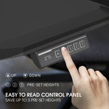 FORTIA Sit To Stand Up Standing Desk, 160x75cm, 72-118cm Electric Height Adjustable, Ergonomically V219-ADKASTFO6KSA
