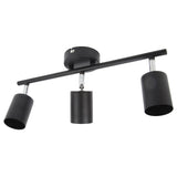 LED Track Light Kit 3 Heads 15.9in Arm 90 Degrees Rotatable Matte Black 3 Light Track Lighting Kit V1294-YM0703-3119230078511