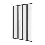 4 Fold Black Folding Bath Shower Screen Door Panel 1000 x 1400mm V63-830171