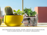 Dark Brown Resin Indoor Flower Pot, Decorative Planter for Houseplants, Stylish and , 1 Set V1192-AZ-W-22428