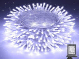 Christmas Lights Cool White, 75 Ft 200 LED Christmas String Lights Connectable, 8 Modes, Timer, V1258-DP02-C-405