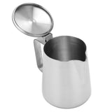 Milk Frothing Pitcher 304 Stainless Steel Milk Frother Coffee Cup with Cover for Home Coffee V1294-YM0714-3118210198512