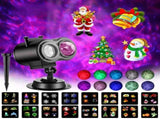 LED Holiday Projector - Dual Lens Colorful Water Wave and Pattern Projection with V888-ELOSUNG55865