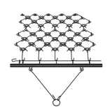 Drag Harrow, 4'x4' Heavy-Duty Chain Harrow with 69 Teeth, ATV UTV Tractor Attachments Field Drag Mat V952-LPGDK4X4FT0067AQTV0