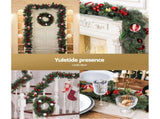 Jingle Jollys 2.7m Christmas Garland with Decorations Xmas Wedding Party XM-TR-GAR-9FT-BERRY-RED