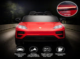 Kahuna Red Porsche Macan Turbo EV Kids Ride On Car 12V Electric Car CAR-PSCH-666-RD