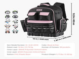 Tool Backpack, 56 Pockets, Heavy-duty Tools Storage Organizer Work Bags with Laptop Compartment & V952-GJBBSLD1012I9UUIW001V0