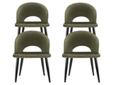 Artiss Dining Chairs Set of 4 Velvet Hollow Green MO-DIN-C-01-VEL-GNX4