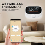 Smart Thermostat for House Boiler Heating RF433 WiFi AC Thermostat 980ft Wireless Distance APP and V1294-YM0901-H48736W