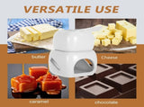 White Ceramic Chocolate Melting Pot for Smooth Melting, Precise Crafting, and Easy Chocolate V1369-AZ3-W-12835