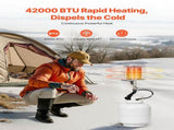 Propane Tank Top Heater, 42000 BTU Rapid Heating 360-Degree Infrared Radiant Tank Top Gas Heater, V952-BWGDJRQDFRQDTZBEJ001V0