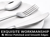 40-Piece Silverware Set with Organizer, Heavy Duty Stainless Steel Flatware Set for 8, Food-Grade V1258-DP02-C-47
