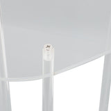Clear Side Table Acrylic 2 Tier Oval Modern Detachable Nightstand End Table for Living Room Office V1294-YM0901-3116240024711