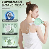 Electric Shower Body Scrubber Brush with 4 Heads, IPX5 Waterproof Rechargeable Back Cleaner for V1107-CS-DDXZSL