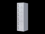 6-Door Locker for Office Gym Shed School Home Storage V63-832711