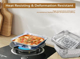 Aluminum - Square Oven Dishes - Air Fryer - Aluminum Bowls - Disposable - BBQ Drip V1189-WXF-260203-00470