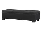 Artiss Storage Ottoman Blanket Box 97cm Linen Black OTM-L2-LINEN-BLACK