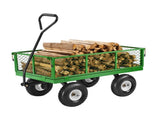 900 Lbs Steel Garden Cart on Wheels, Heavy Duty Pullable Garden Wagon Yard Cart, Outdoor Metal V952-ZXHYTCLS900BG0TN3V0