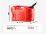 Fuel Container, 19 L, Gas Tank with Spout & Clear Scale, 15 L/min Max Flow Rate, Secure & V952-SLBXSYXJYK1JNR1TZ001V0