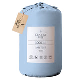 4pc 1000 Thread Count Cotton Rich King Bed Sheet Gift Pack CVC Microfibre Blend in Blue CVC-10KS-BU