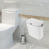 White PP ABS Automatic Trash Bin for Home Use Easy Lid Open Pull and Lift V1192-AZ-W-32902
