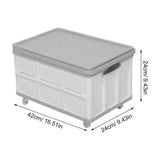 Foldable Rolling Storage Cart with Reinforced Sides, White Portable Crate for Easy Transport and V1370-AZ4-18016
