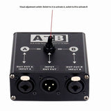 Passive 2 in 1 Out or 1 in 2 Out XLR Balanced Audio Source Switcher Box Manual for Microphone Sound V1370-AZ4-10468