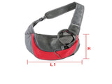 Red Portable Pet Sling Backpack for Small Dogs and Cats Size S with Breathable Mesh Design V888-ELOSUNG43829