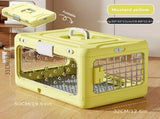Foldable Pet Travel Carrier, PP Material with Reinforced Iron Mesh, Four Colors Available, Spacious V1232-ZDCWX-003