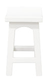 Tokyo Solid Mahogan Timber Footstool V199-BR048WDWH