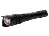 P99 Retractable Zoom Flashlight Aluminum Alloy USB Charging Flashlight for Outdoor V1294-YM0901-3119210017711