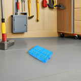 Garage Organization Pallets, Blue Plastic, Moisture Isolation, Heavy Load Stability, Easy Setup V1369-AZ3-W-19286