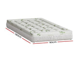 Giselle Bedding Pillowtop Mattress Topper 7.5cm Thick Bamboo Pad for Back Pain Relief Washable TOPPER-BAM75-S