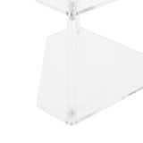 Acrylic Corner Side Table Small 3 Tier Triangular End Table for Living Room Bedroom Study V1294-YM0901-3116250002011