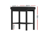 2x Artiss Metal Bar Stools PU Seat Dining Counter Chairs BA-TW-W0087-BKX2