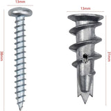 100 pcs Zinc Alloy Expansion Screw Set Combination 50 pcs Screws And 50 pcs Anchors - Metal V1188-MS-227-2788