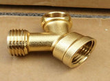3/4" Brass Threaded Tee Splitter Agricultural Water Pipe Fitting 2pcs V1221-XM-LB385-GM24