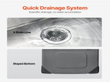 25 inch Kitchen Sink Workstation, 304 Stainless Steel Top Mount Sinks, Drop-In Single Bowl Farmhouse V952-QRSSCTSPDC255JJGGV0