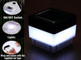 Solar LED 2In x 2In Fence Post Cap for Wrought Iron and Aluminum or Garden, Solar Fence V1366-AZ2-W-05026