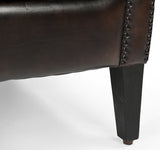 CHOCOLATE LEATHER ARMCHAIR V742-M11097