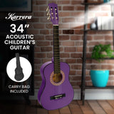 Karrera 34in Acoustic Childrens Wooden Guitar - Purple NC-34-PU