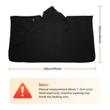 Graphene Heated Hooded Poncho Blanket USB-Powered Wearable Shawl for Office, Home, Outdoor, and V1341-ZY-CD8MHBG5
