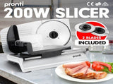 Pronti Deli and Food Electric Meat Slicer 200W Blades Processor FS-190-2A