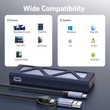 BENFEI M.2 SSD Enclosure USB3.2 Gen2 10 Gbps, Tool-Free for NVME B & M Keys with Size V28-ELEBEN384GY