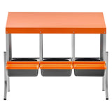 Chicken Nesting Boxes, 3 Compartments, with Support Legs, Easy Egg Collection, Galvanized Steel and V952-JSCDXJS3GJ26OS4A9001V0