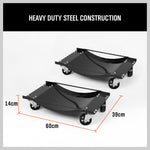 4 x Heavy Duty Wheel Dolly 450 kg 1000 lb Car Vehicle Positioning Jack Platform V465-SDY-87910