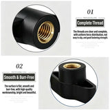Z-Shaped Hand Knob Nut with Copper Threads for Woodworking Fixture Clamping, Machinery Adjustment, V1341-ZY-JPLLJK4D-M6