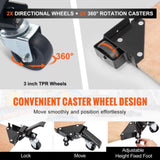 Mobile Base, 181.4 kg Capacity, Adjustable from 241.3 x 241.3 mm to Infinity, Heavy Duty Universal V952-JJYDDZ400LBSQQG4FV0