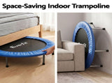 Everfit 40-Inch Fitness Trampoline Rebounder Mini Round Trampoline Home Workouts TRAMPO-TD-MINI40-R-BL
