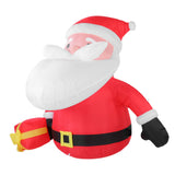5.9FT Inflatable Father Xmas with Gift Box 190T Polyester IP44 Water Proof LED Lighted Blow Up Xmas V1294-YM0901-3111250201612